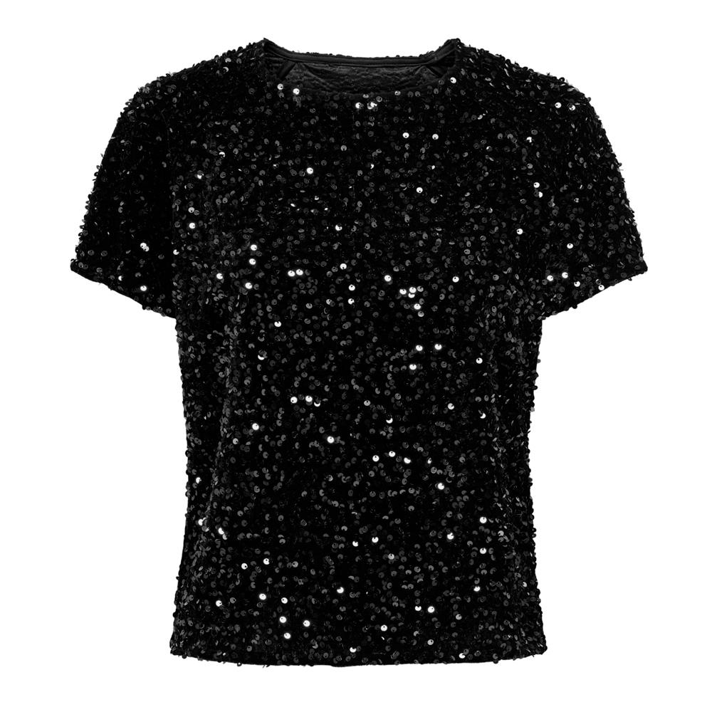 JDY Top à Sequins Noir Femme JDY Glitter