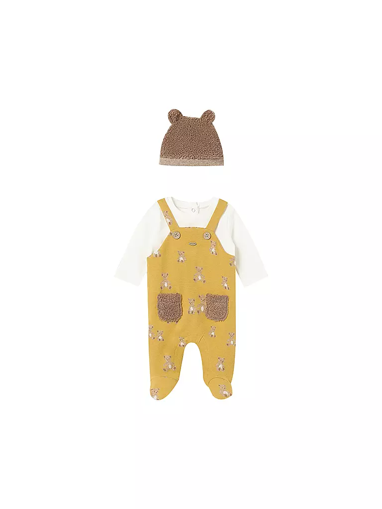 MAYORAL Baby Set 2-teilig Strampler und Haube gelb