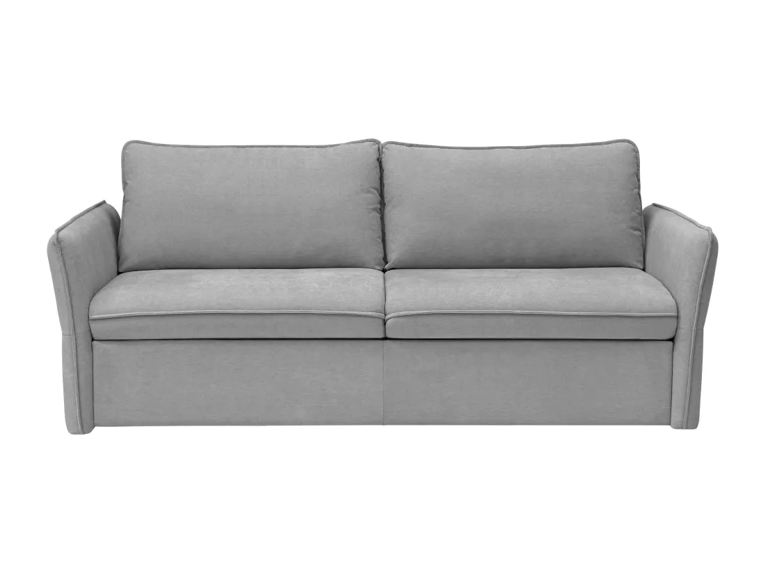 Canapé 4 places convertible express en tissu gris - Couchage 160 cm CELTARI