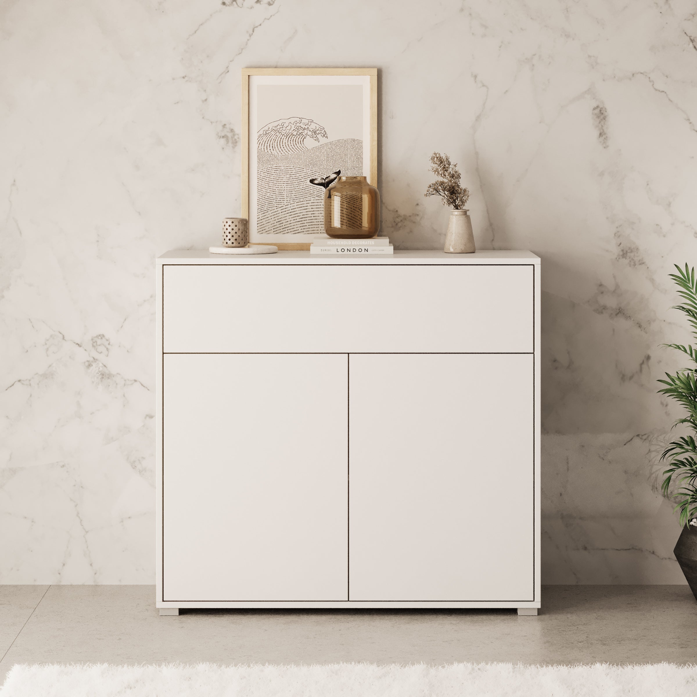 Gideon - Dressoir - Wit - 100x40x93 cm