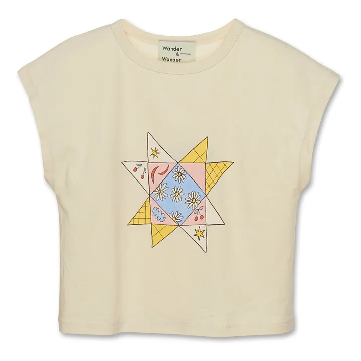 Wander & Wonder T-Shirt Etoile Coton Bio | Crème