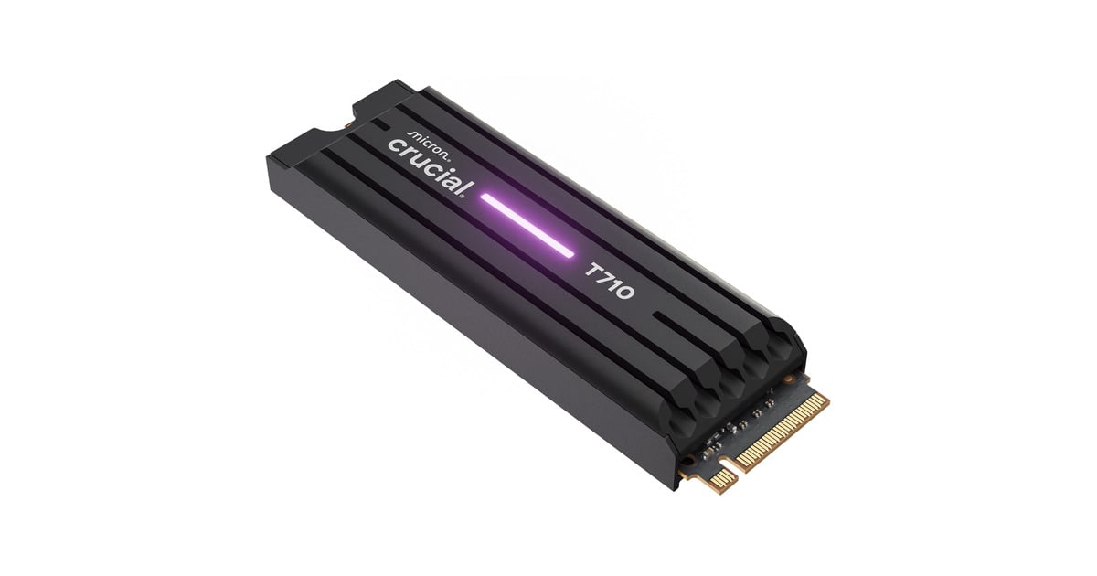 CrucialT710 2 TB SSD  (PCIe 5.0 x4, NVMe 2.0, M.2 2280, incl. heatsink)