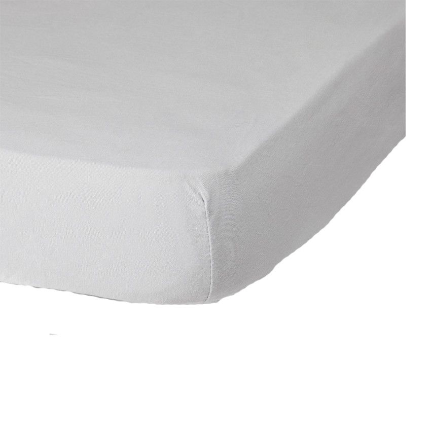 Drap housse en jersey 60 x 120 cm - Gris clair