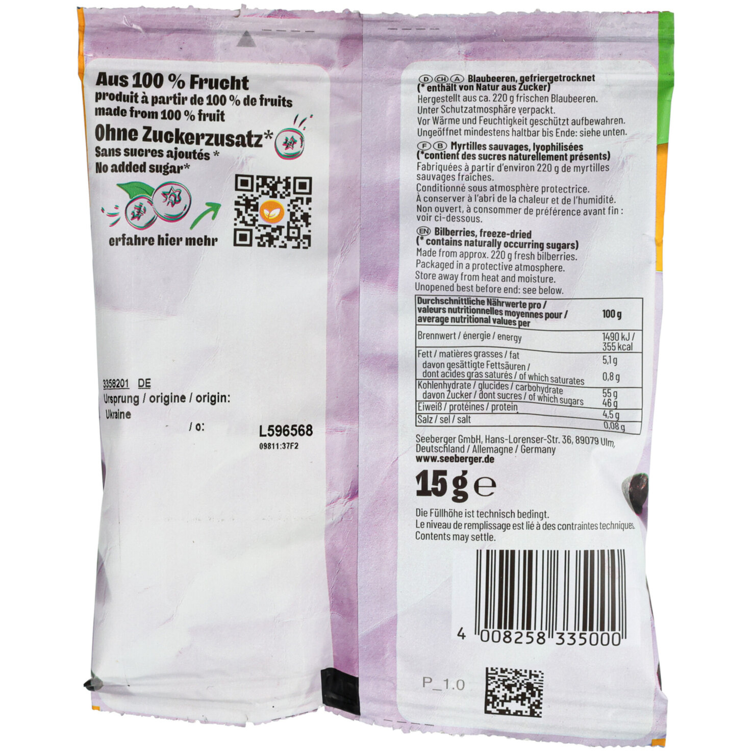 Seeberger Crunchy Heidelbeeren