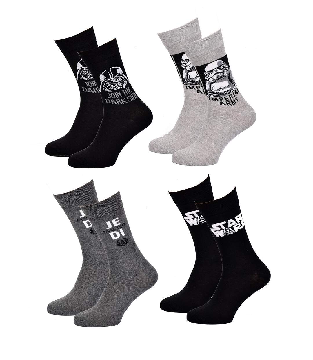 Chaussettes homme Star Wars en Coton -Assortiment modèles photos selon arrivages- Pack de 3 Paires