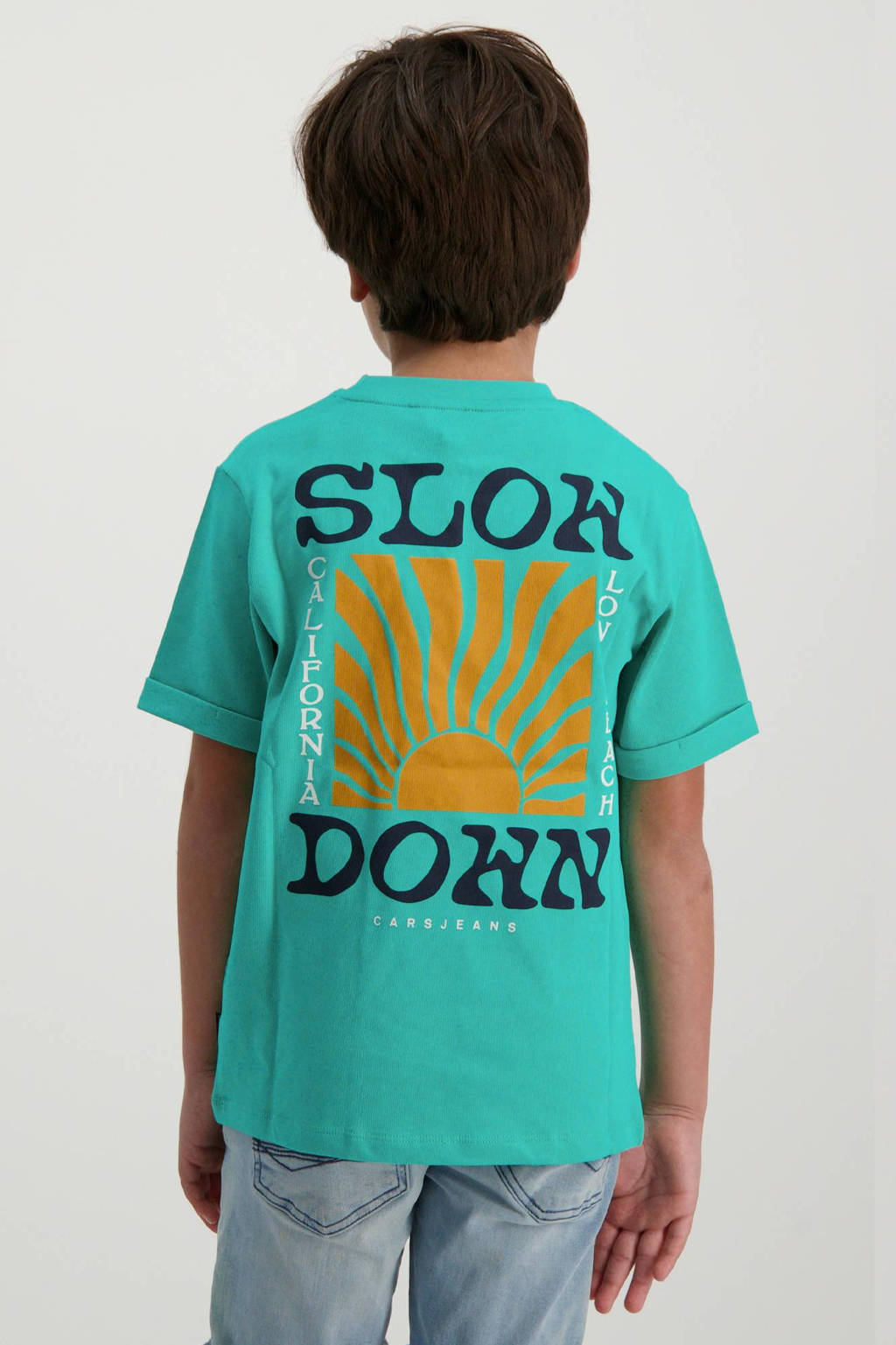 Cars T-shirt RADHEM met backprint fel mintgroen