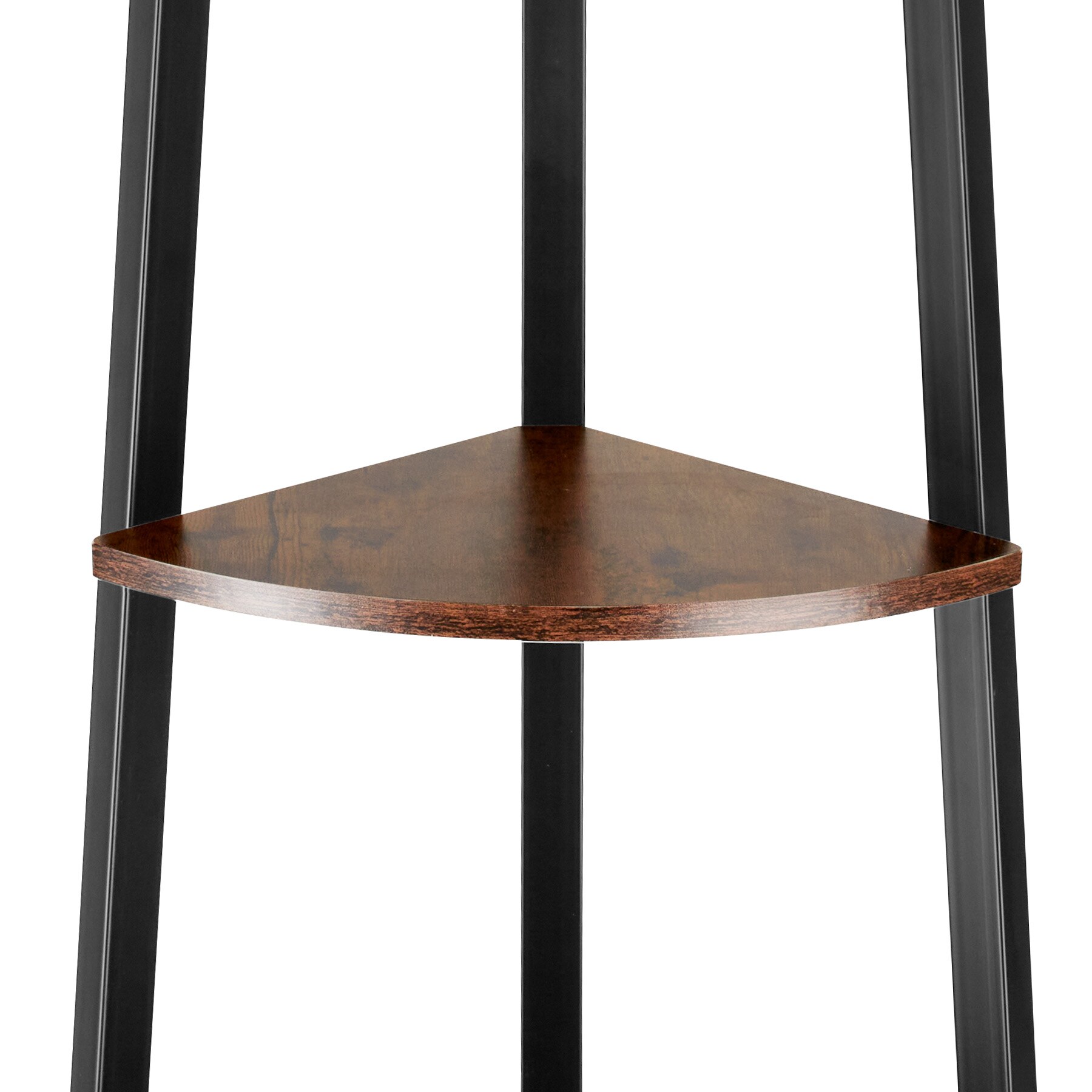 tectake® Eckregal, Industrial Style, mit 5 Ebenen, inklusive Kippschutz, 34 x 34 x 158,5 cm