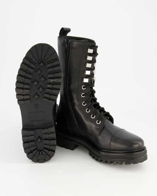 Crown Schnürstiefel Schnürstiefel in Schwarz