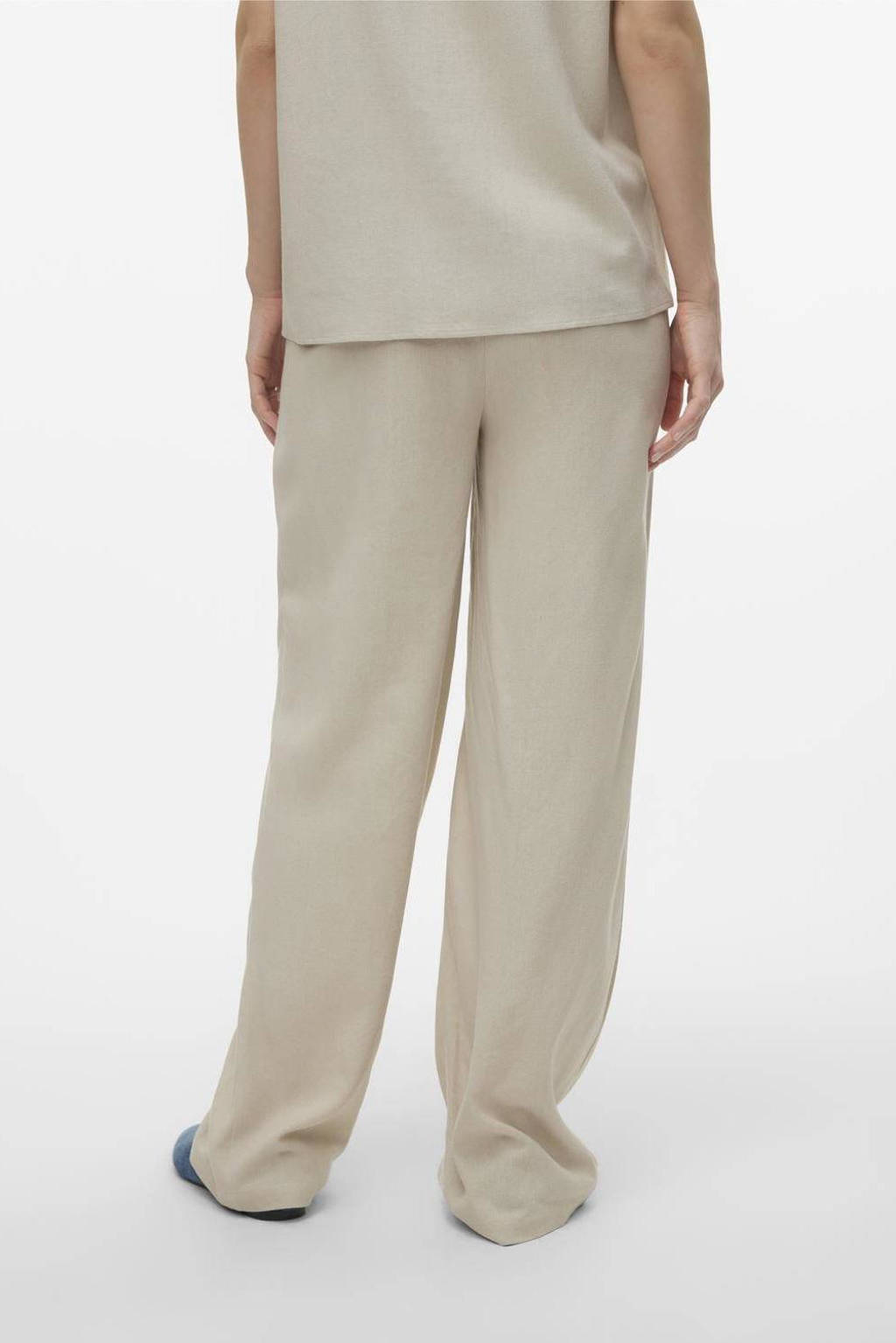 MAMALICIOUS loose fit broek MLSILVIA ecru