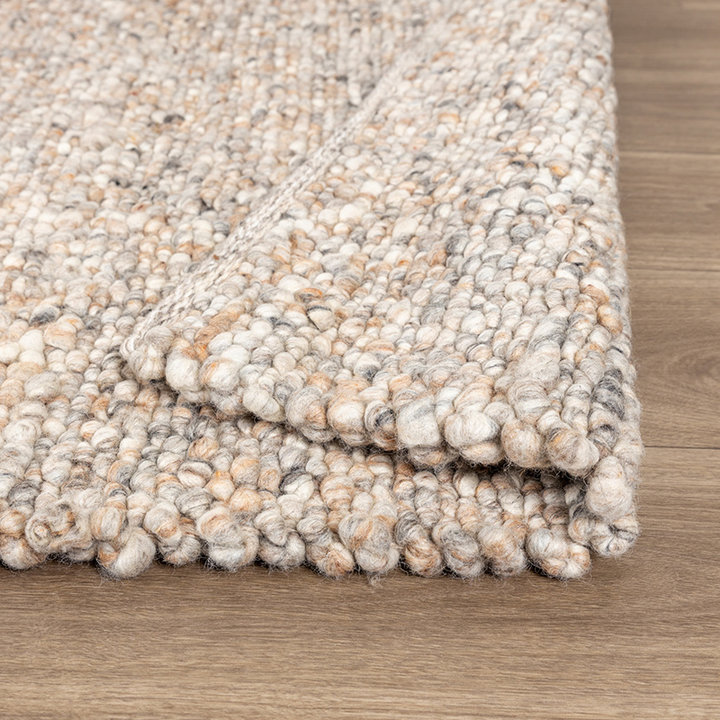 Wollen vloerkleed - Oliver Naturel | Bolletjes vloerkleed!