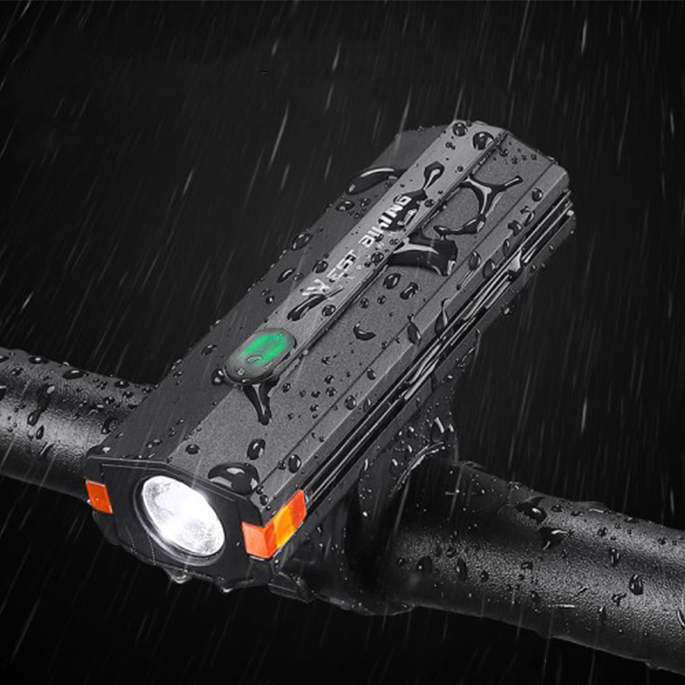 1500mAh Wiederaufladbares USB Fahrrad Licht Velo LED Warnlicht IPX4 - Hellblau