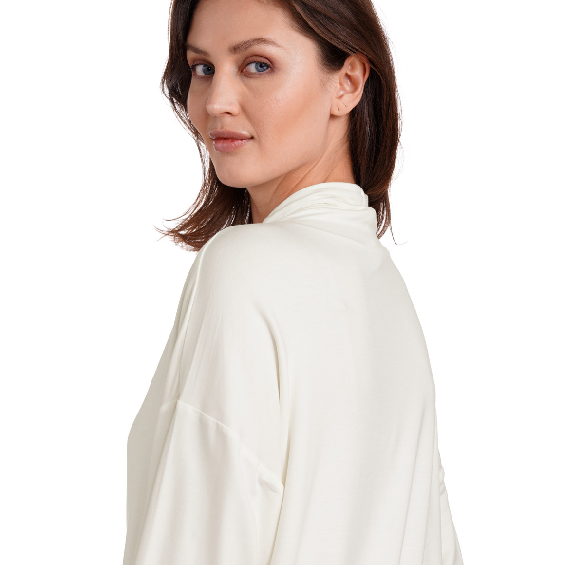 Gina Benotti Damen Langarmshirt mit Statement-Print cremeweiss