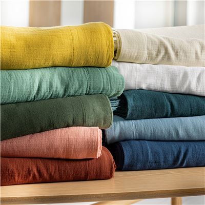 Drap-housse en double gaze de coton grands bonnets (32 cm)