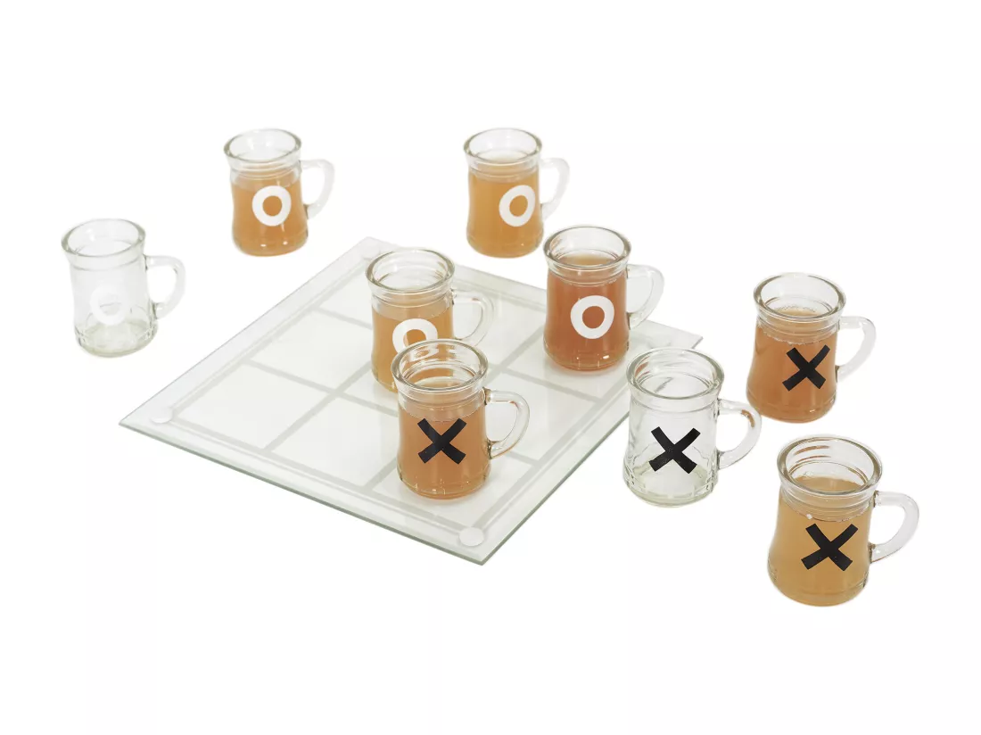 Jeu A Boire Tic Tac Toe En Verre Chope X9