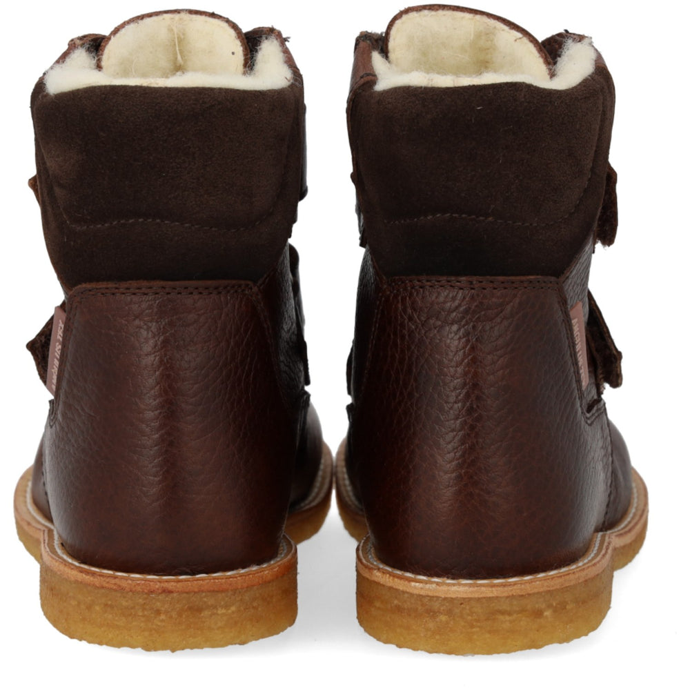 Køb Angulus Dark Brown/Dark Brown TEX-støvle Med Velcrolukning