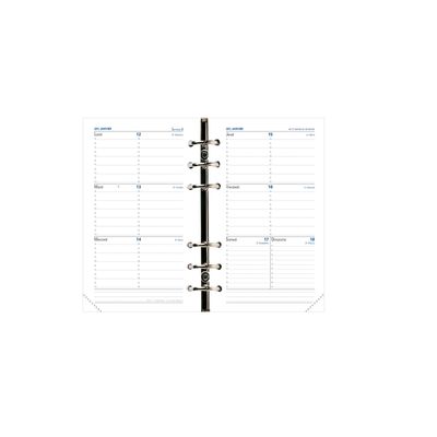 Recharge pour organiseur Timer 17 Horizontal - 1 semaine sur 2 pages - 10 x 17 cm - Quo Vadis