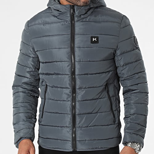 Doudoune Chauffante Capuche Gris Anthracite