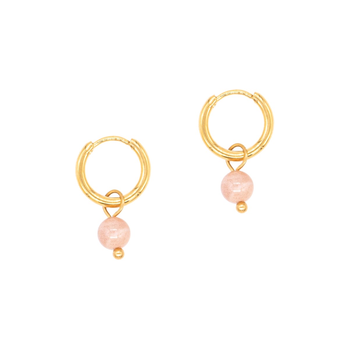 Boucles d'oreilles créoles Serena en Pierres de Soleil