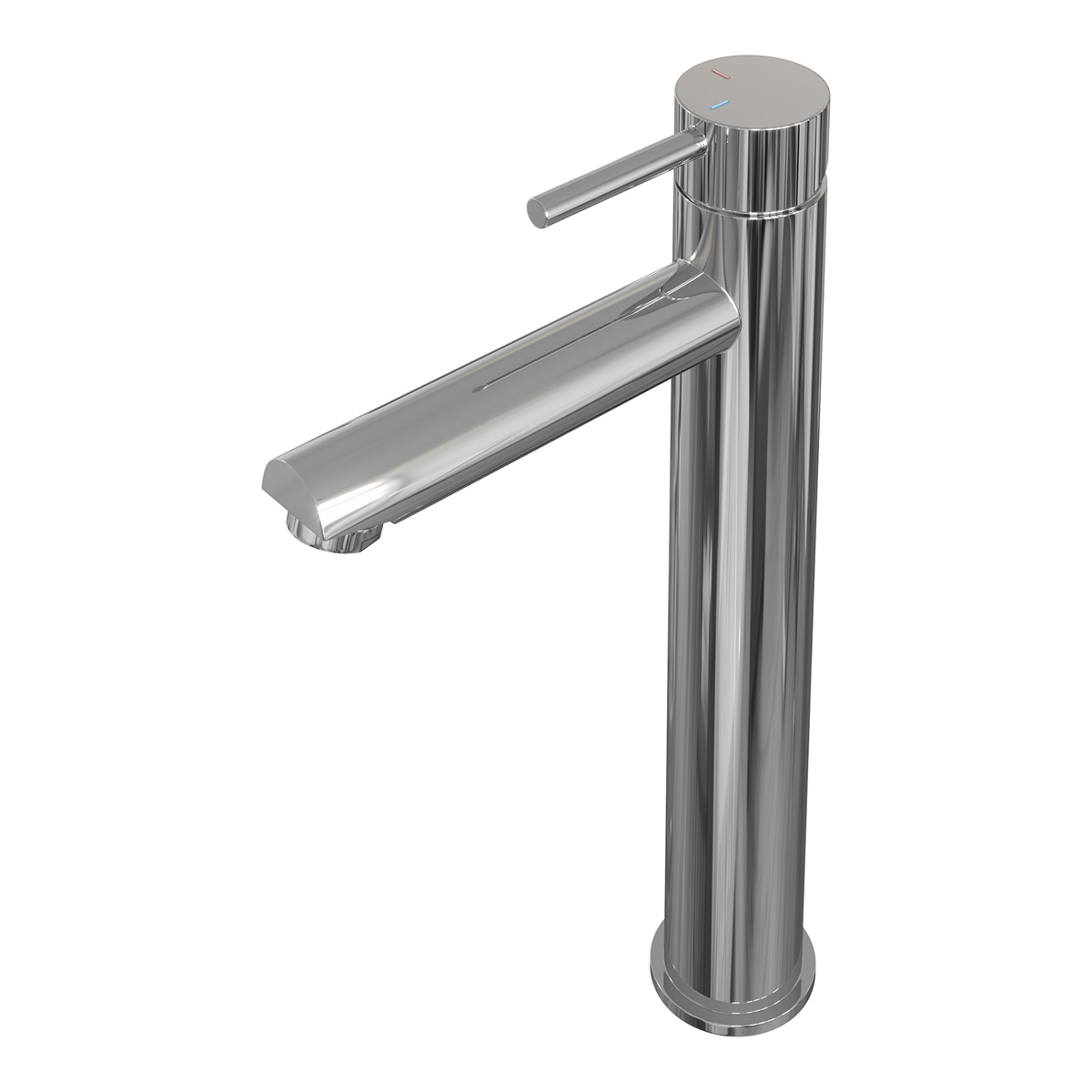 Brauer Stripe verhoogde wastafelkraan model A met ColdStart chroom