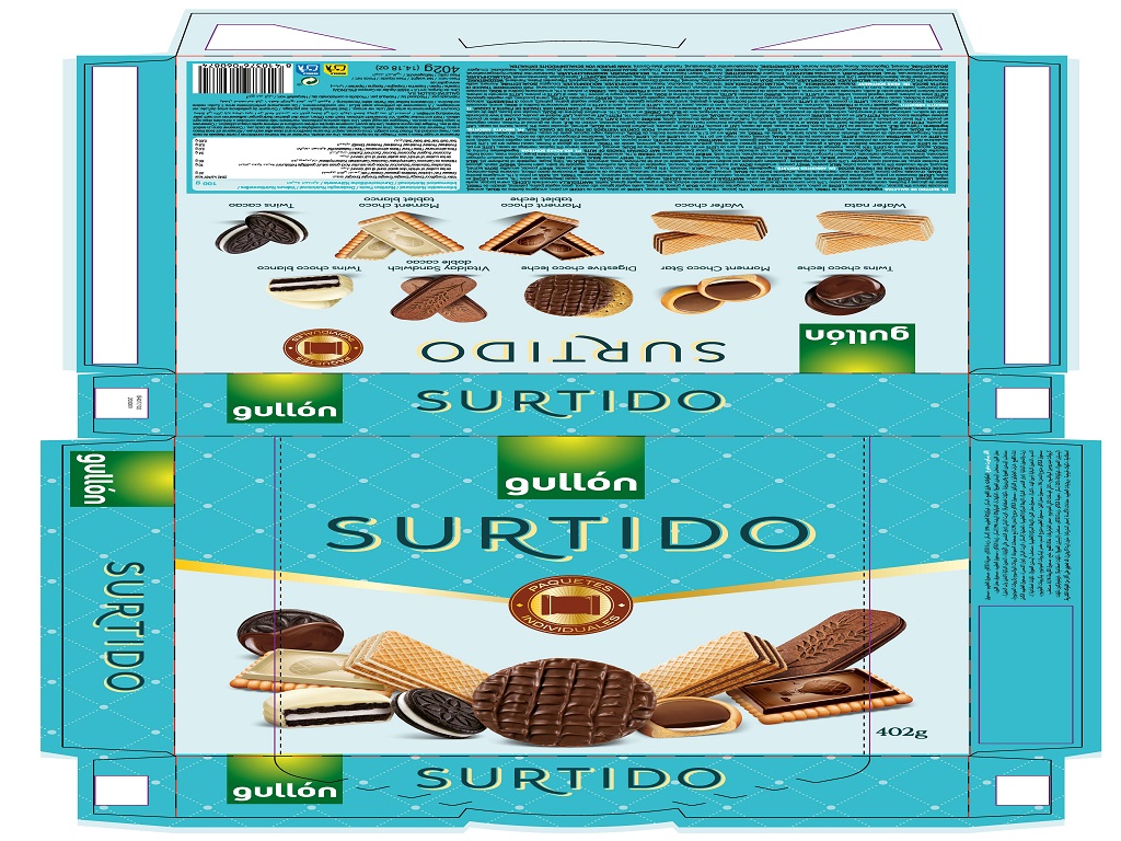 SORTIDO GULLON BOLACHAS SAQUETAS INDIVIDUAIS 402G