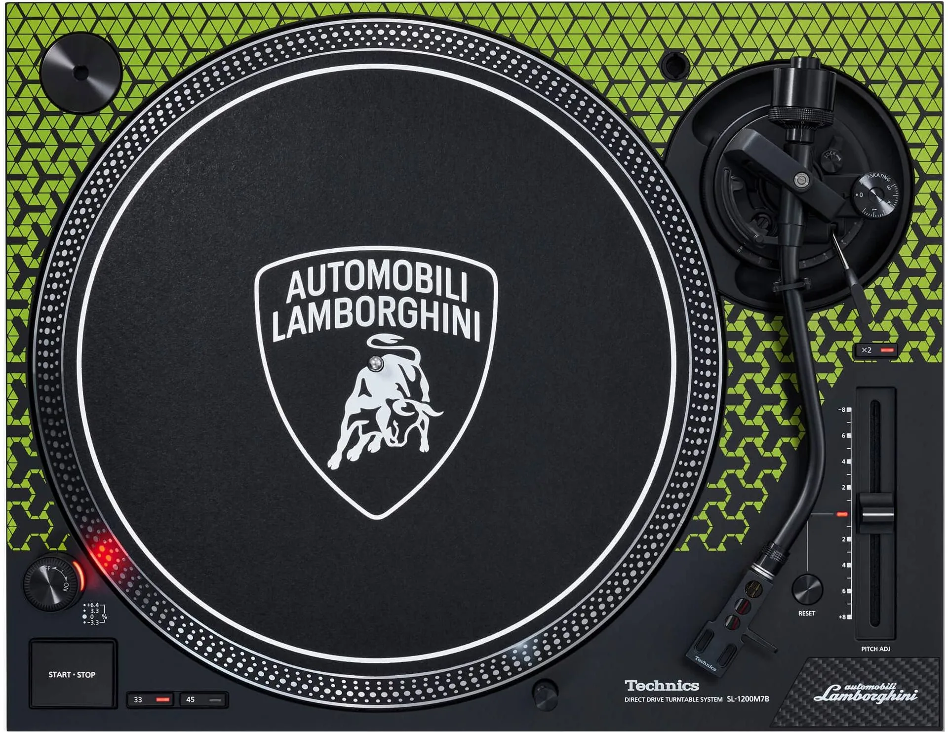 Technics SL-1200M7B Vert Spéciale Edition Lamborghini Platines vinyle hi-fi