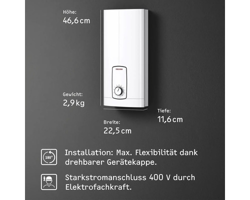 Stiebel Eltron DHB 27 ST Trend Elektronische Comfort Doorstroomverwarmer, 27 liter