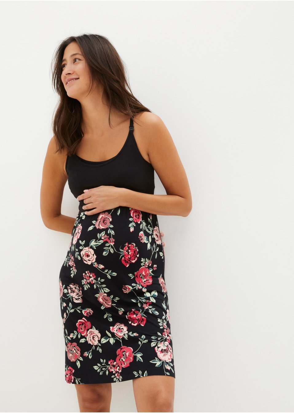 Robe de grossesse en viscose avec fonction allaitement