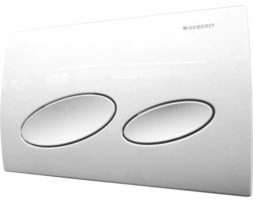 GEBERIT Kappa 20 bedieningsplaat, glanzend wit / drukknop, glanzend wit 115.228.11.1