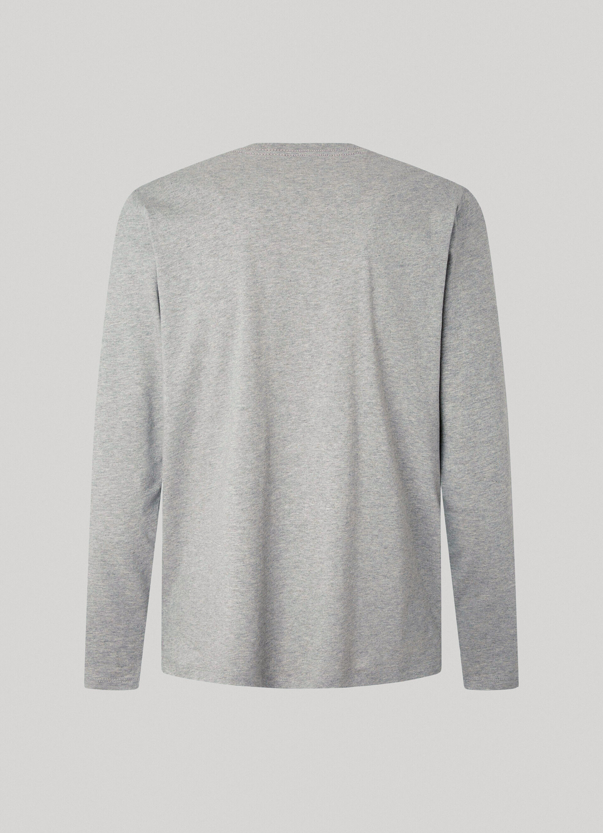 Camiseta de algodão com logotipo estampado - cinza mesclado