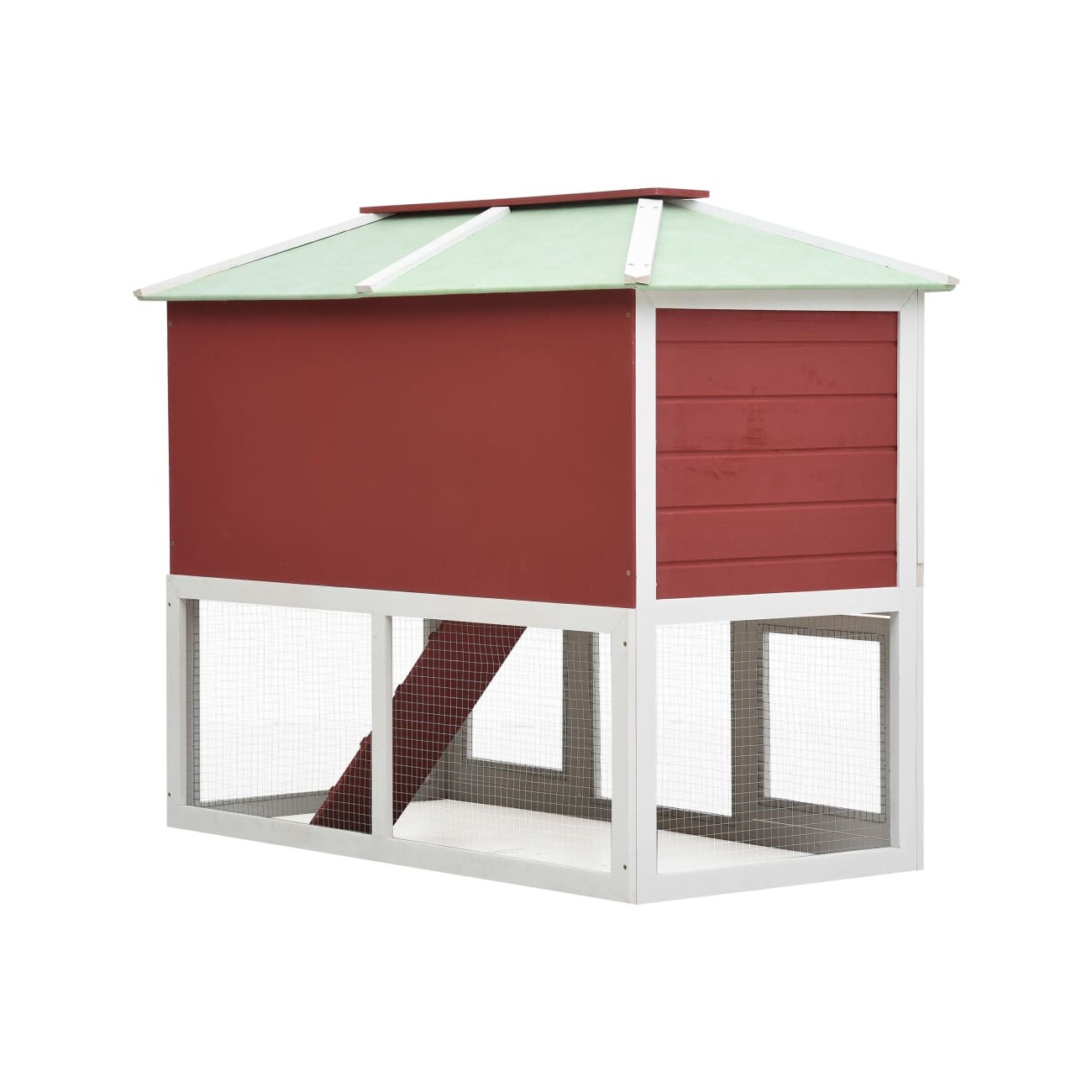 VidaXL Holz Kaninchenstall rot