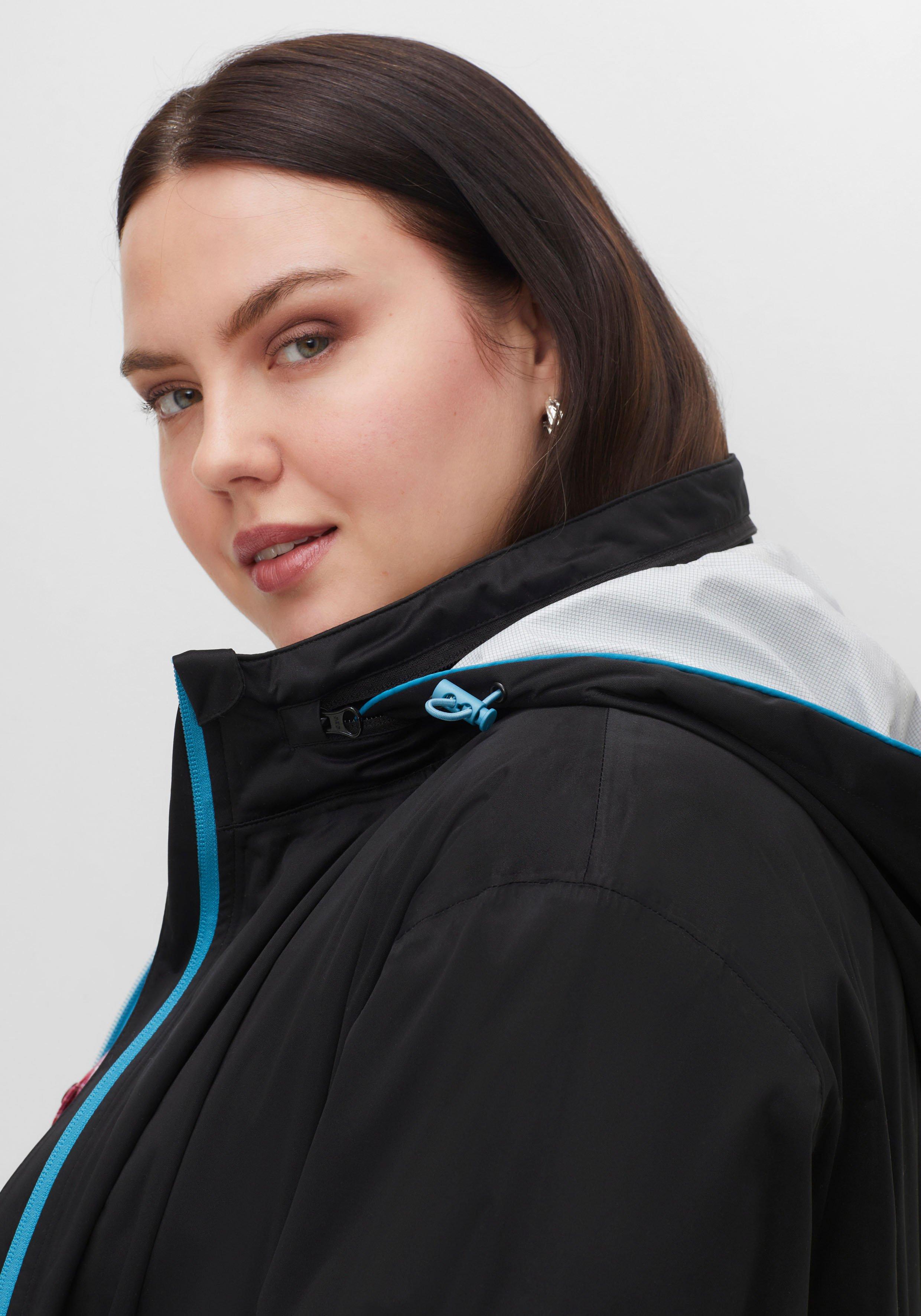 Sport Regenjacke mit verstaubarer Kapuze