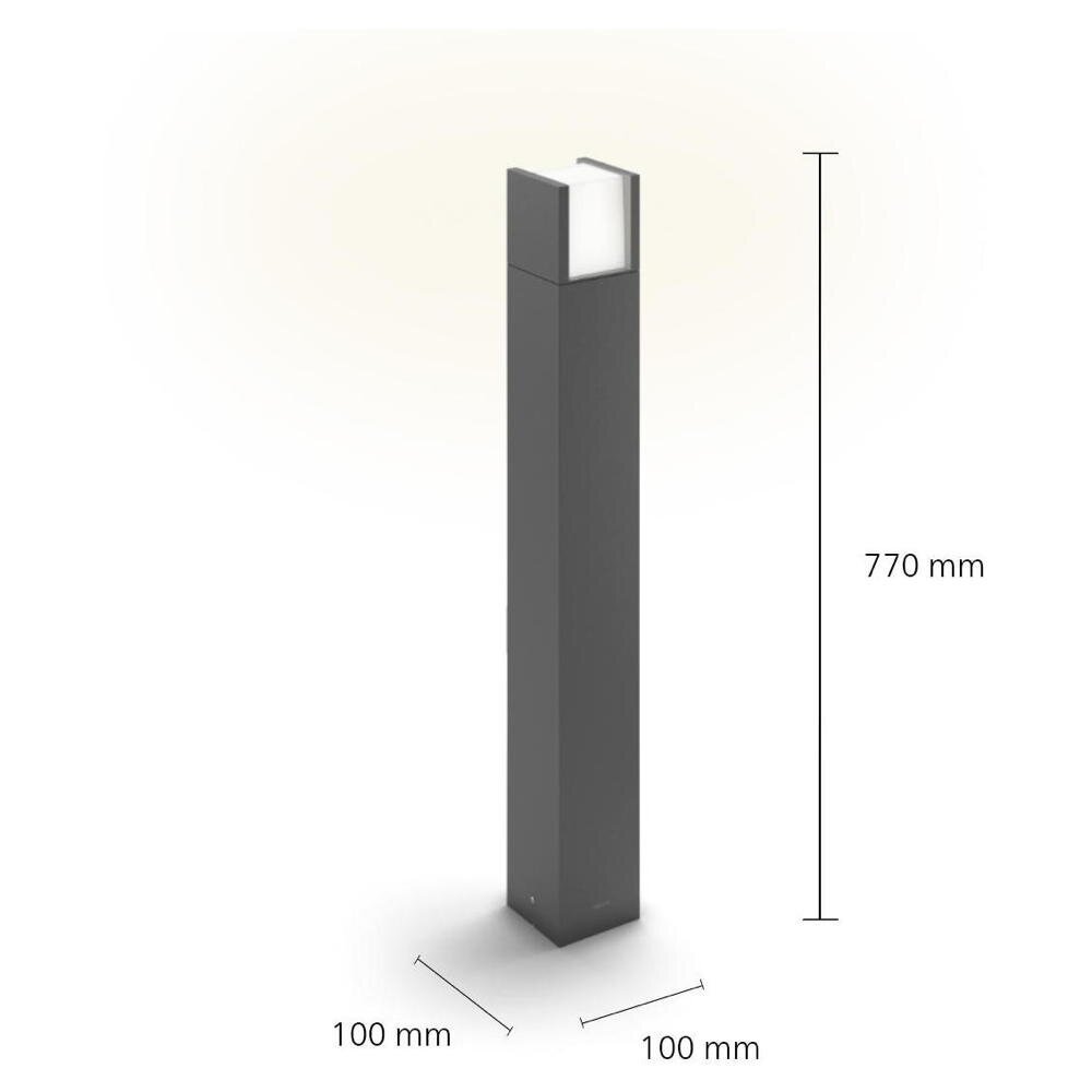 Arbour LED-padverlichting in antraciet en wit, 3,8 W, 800 lm, IP44