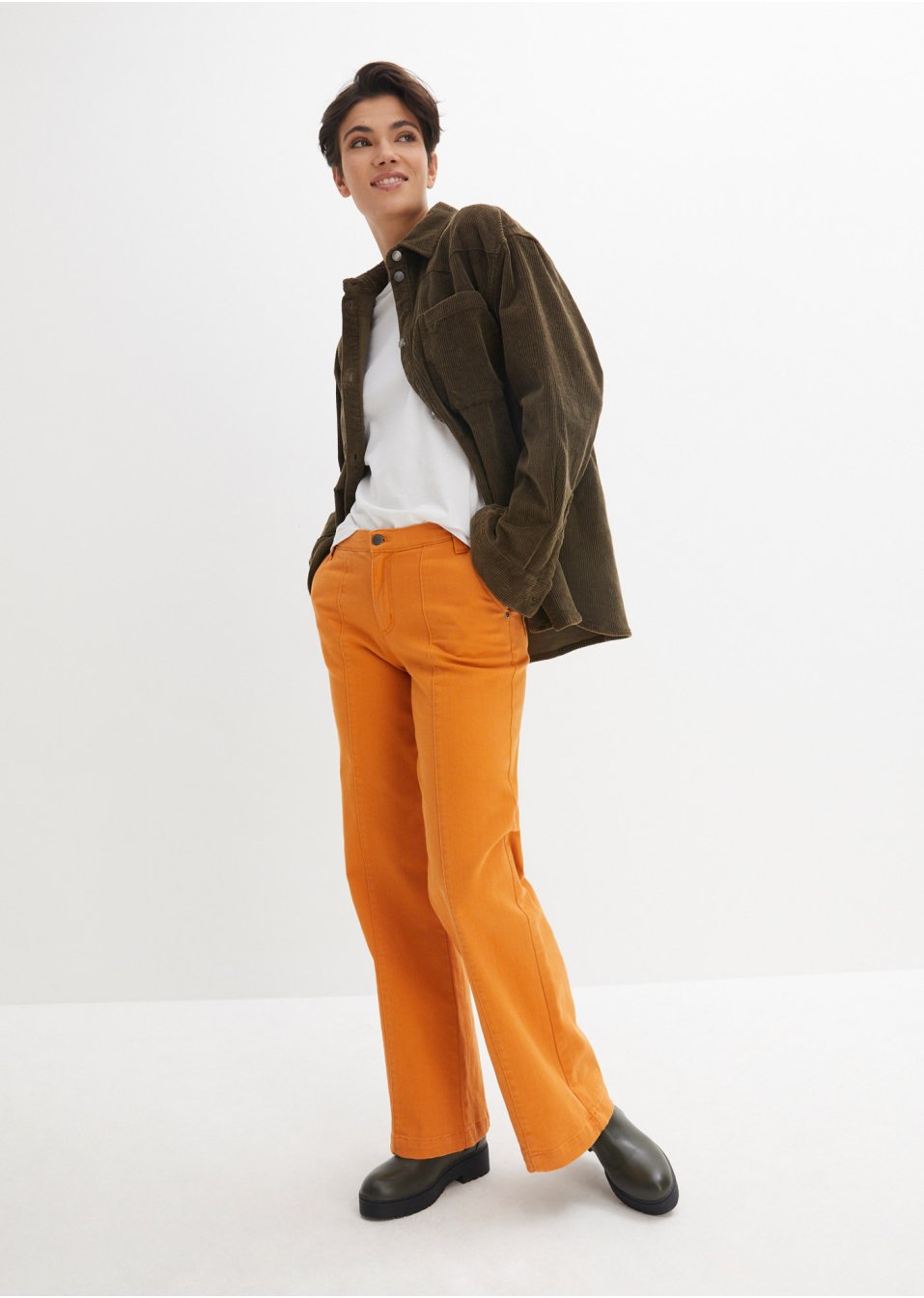 Shaket en velours côtelé, oversized
