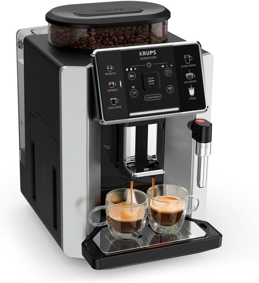 Machine à café à grain Krups Sensation EA910E10 1450 W Argent