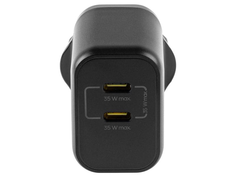 onit USB-Wandladegerät Dual 2C 35 W GaN Schwarz Ladeadapter mit zwei USB-C-Ports