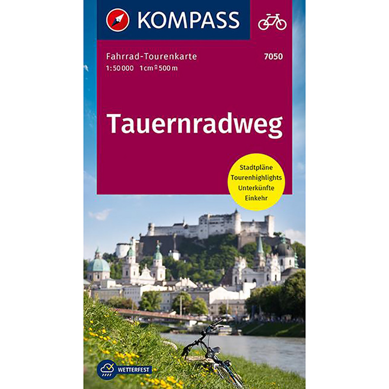 Kompass Verlag Tauernradweg 7050 Fahrrad-Tourenkarte
