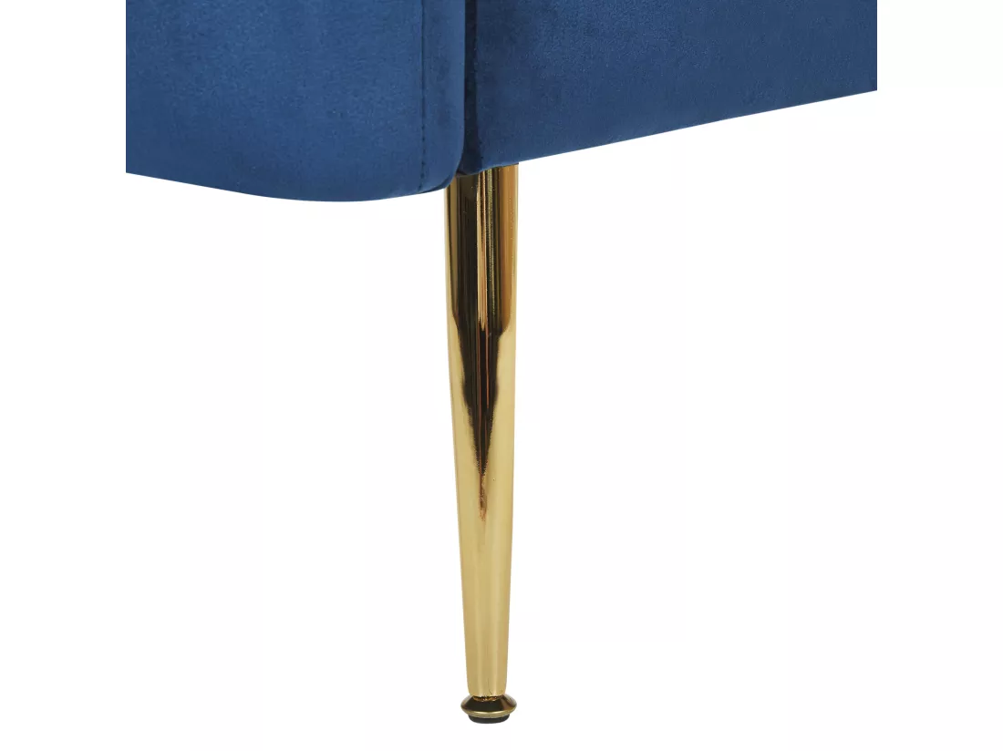 Fauteuil LACONIA Velours Bleu foncé