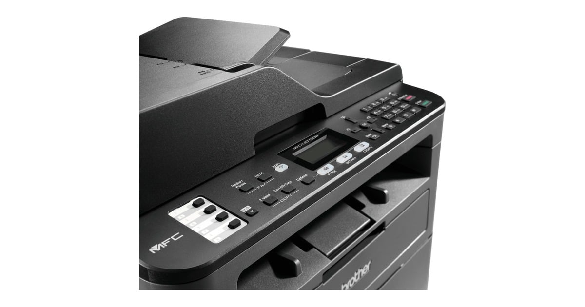 BrotherMFC-L2710DW all-in-one laserprinter met faxfunctie  (Zwart, Scannen, Kopiëren, Faxen, LAN, Wi-Fi)