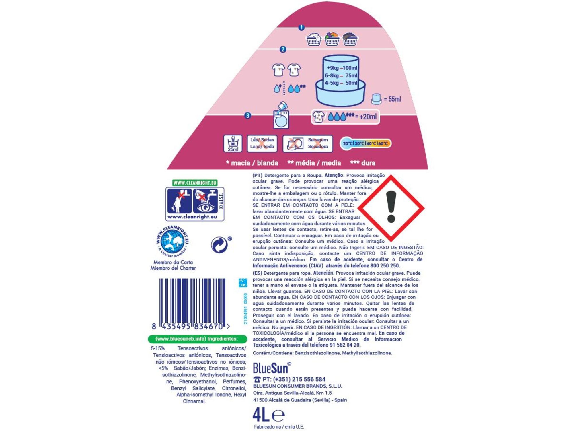 DETERGENTE ROUPA MÁQUINA LÍQUIDO A  FLORES SILVESTRES 80 DOSES