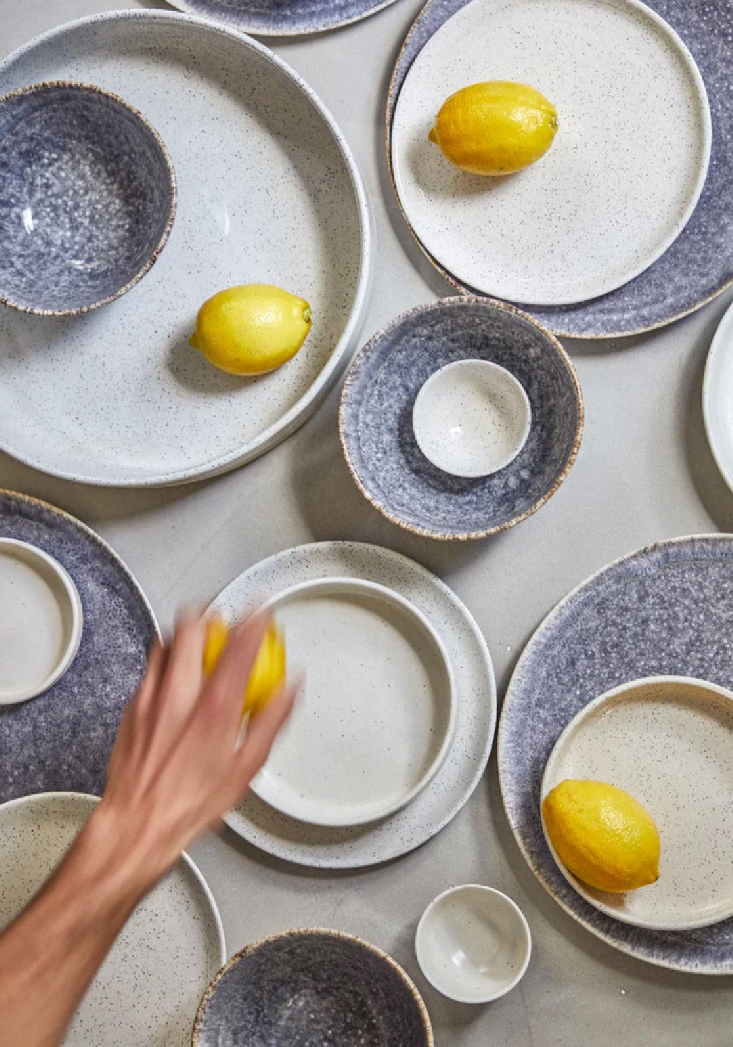 Onomao Mezze Teller Traditionell Steingrau