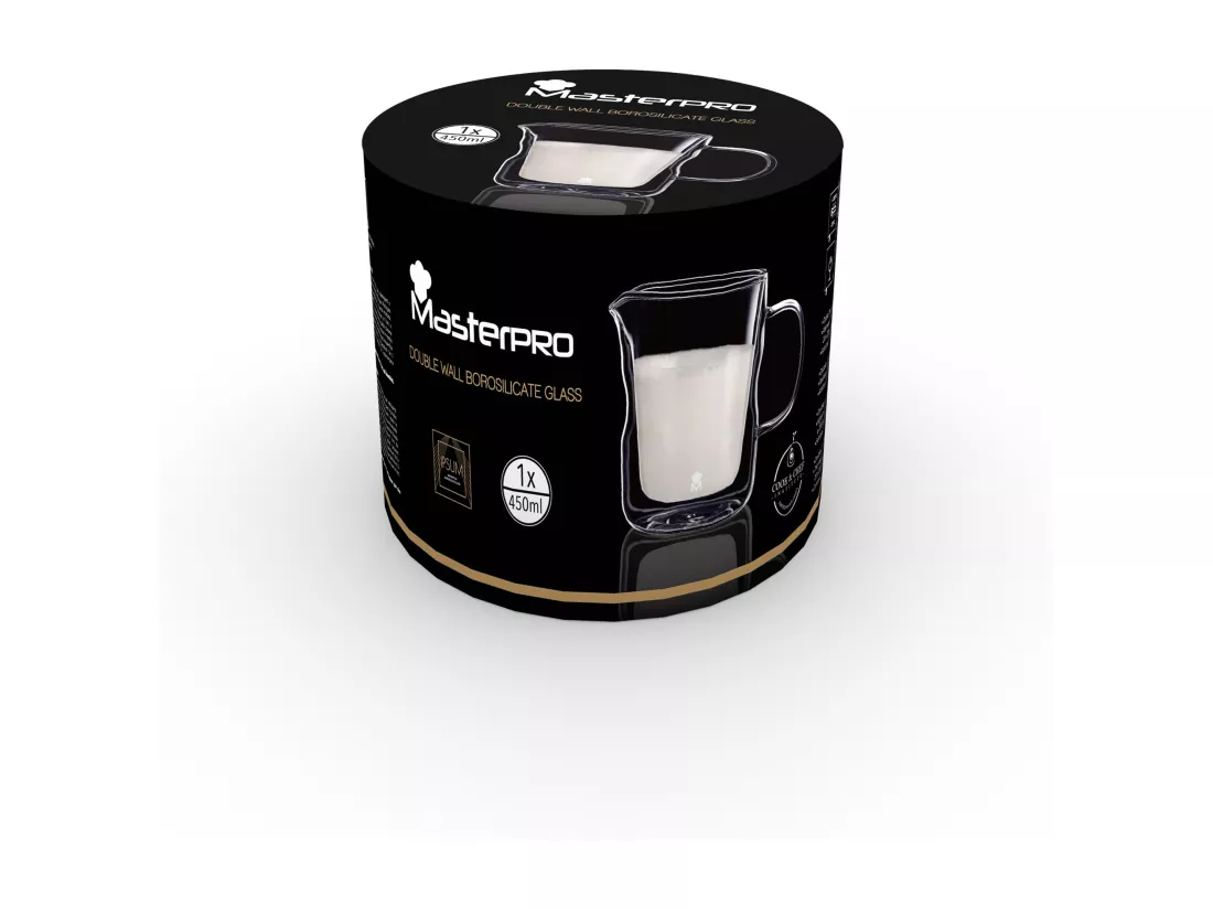 Pot à lait 450ml MIXOLOGY double paroi Borosilicate MasterPRO