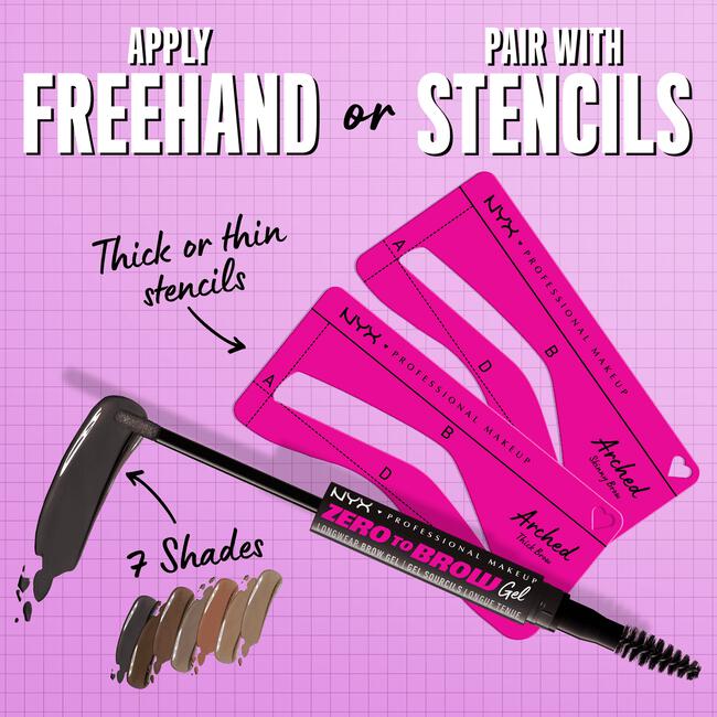 NYX Professional Makeup Zero To Brow Gel Black
