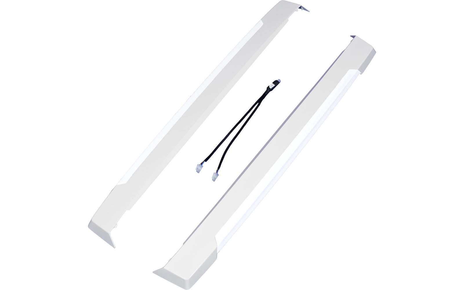 MPK Seitenblenden LED für Plisseerahmen SW mit Kabel und Polyswitch