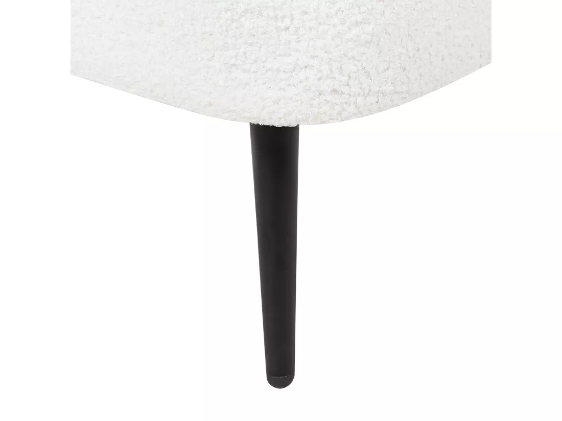 Divan côté droite en bouclé blanc cassé ALLIER
