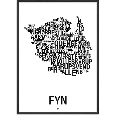 Fyn, byer - 30x40 cm