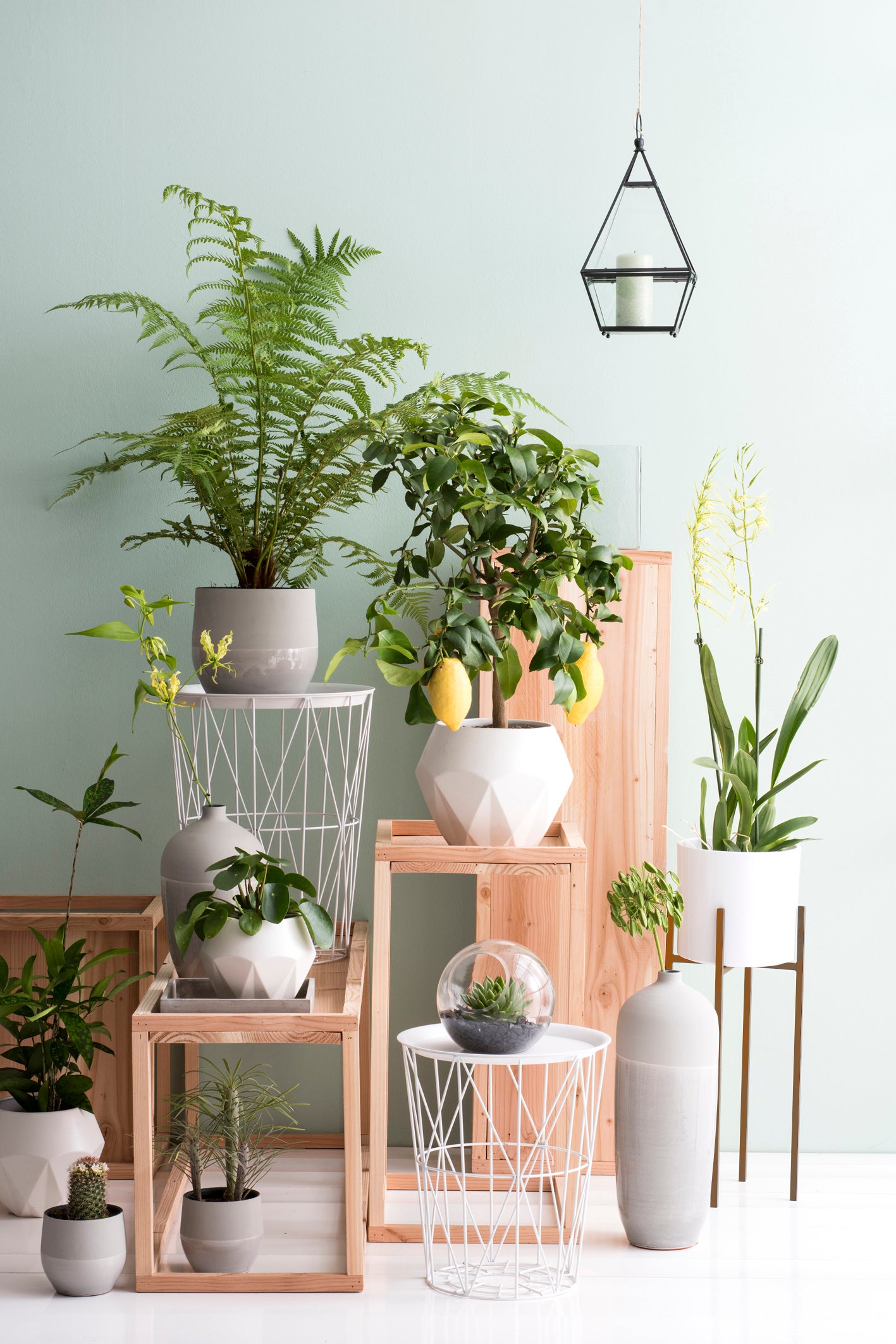 Mica Decorations plantenstandaard Ascot 20,5 x 20,5 x 35 cm roest