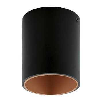 Eglo plafondlamp Polasso zwart/koper