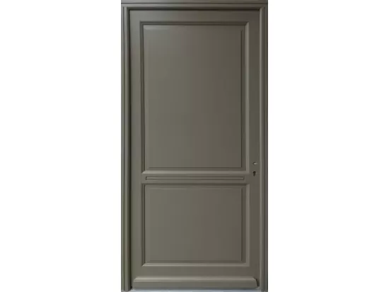 Porte D'Entrée Bois Pleine, Elixir, Vert Ral7002, H,215Xl,90 P,Gauche Cote Tableau