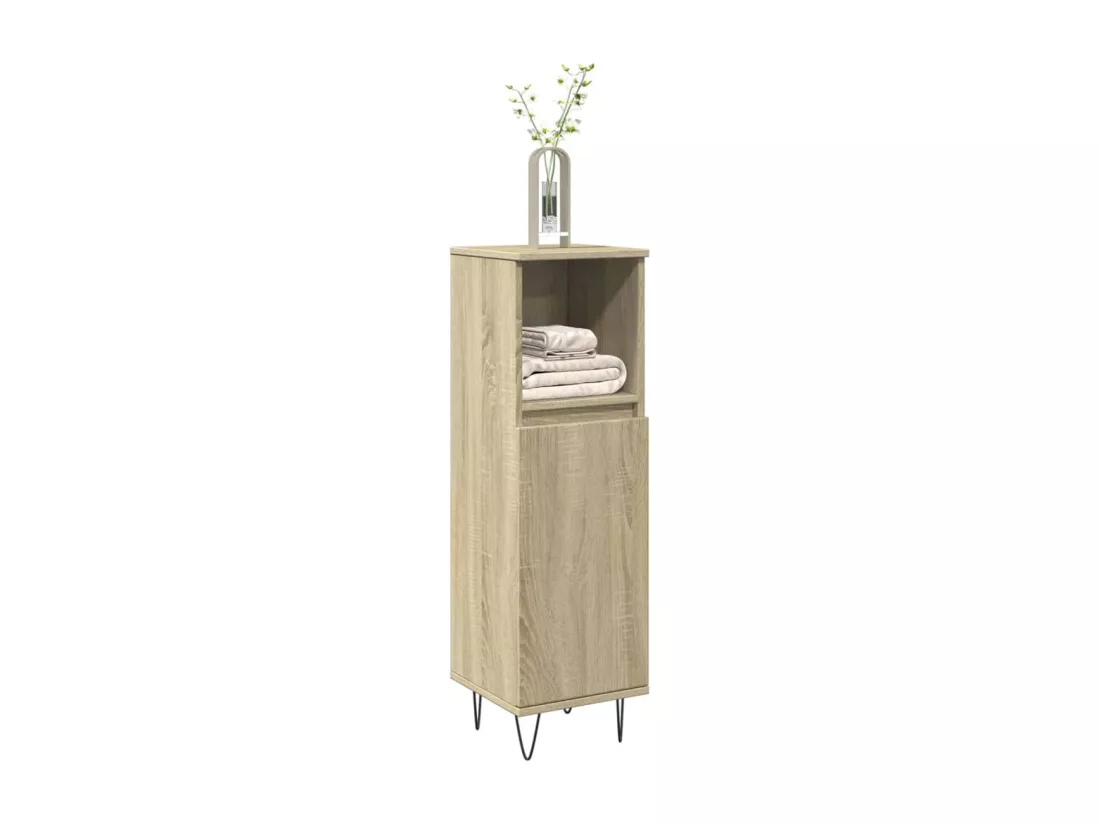 Armoire salle de bain chêne sonoma 30x30x100 cm
