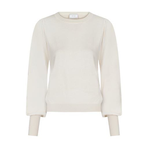Neo Noir Magdalena Solid Striktrøje, Creme, 36
